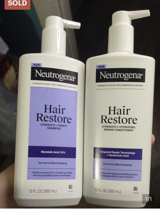 Neutrogena Other - Neutrogena Hair Restore Shampoo & Conditioner Duo - White with Lavender Accents
